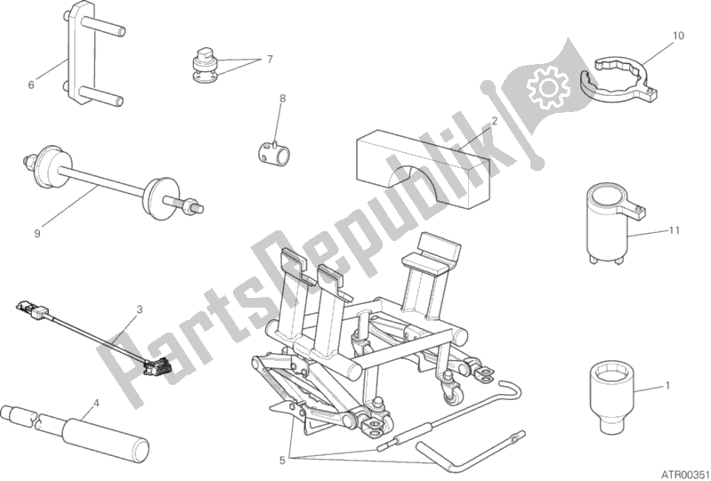 All parts for the 01b - Workshop Service Tools of the Ducati Multistrada 950 Touring 2017